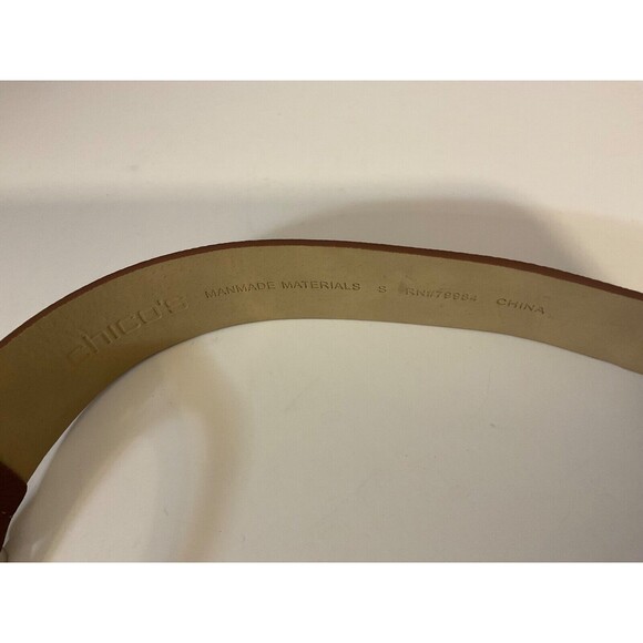 NWT Chico’s - Kendra Brown Vegan Leather Romantic Boho Belt with Elastic - S main image 5